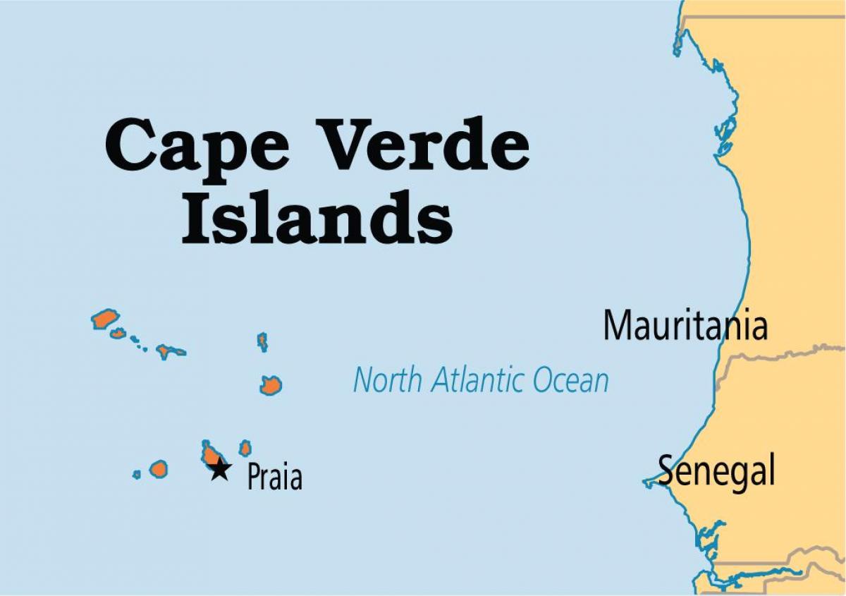 نقشہ کے کیپ وردے جزائر افریقہ