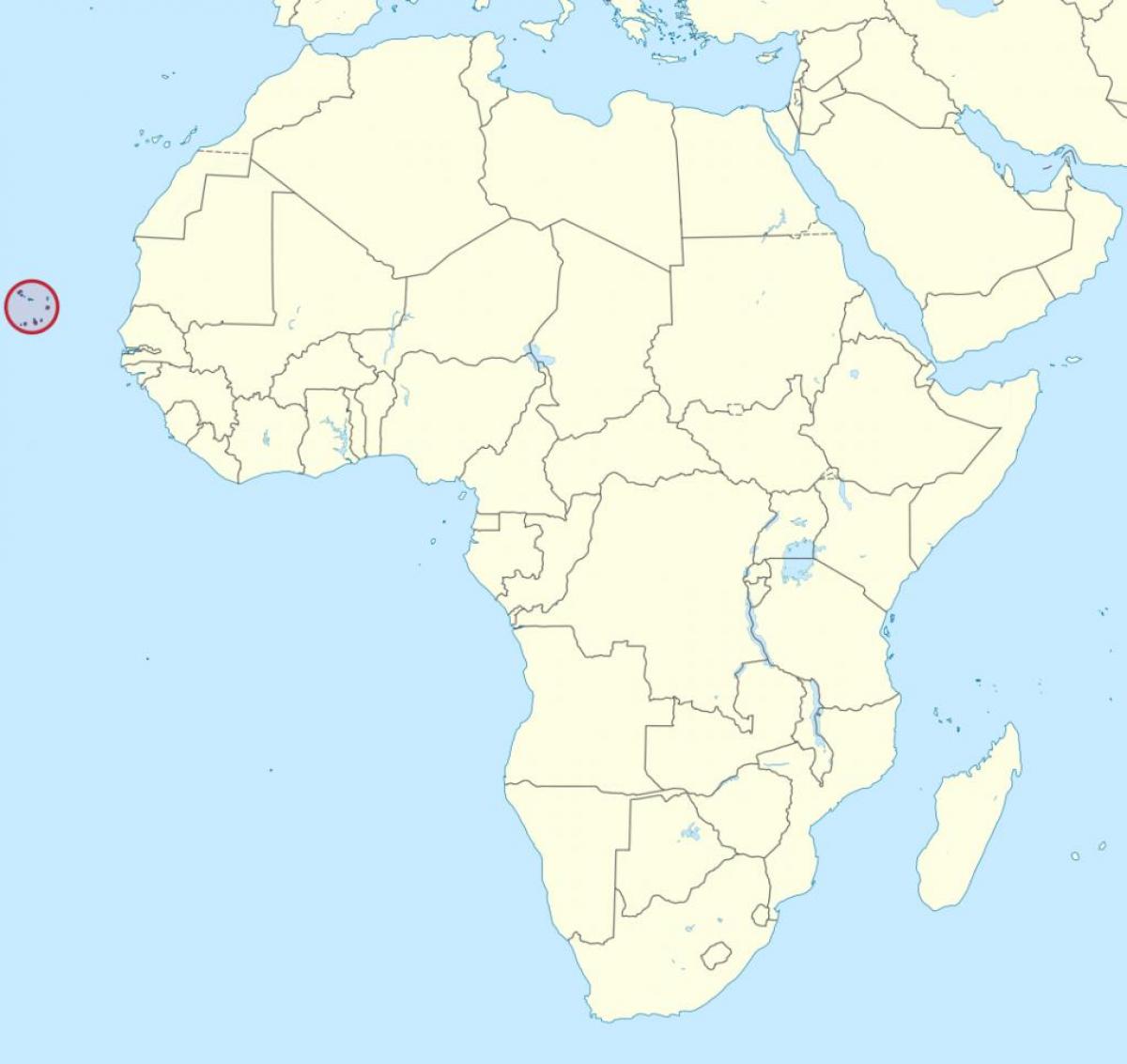 سے Cabo وردے افریقہ کا نقشہ